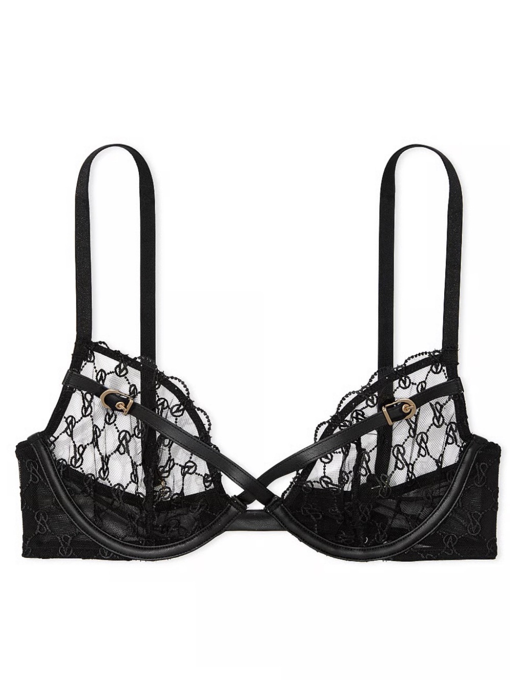 NWT Victoria’s Secret Very Sexy Logo Embroidery Unlined Low-Cut Demi Bra | 36C
